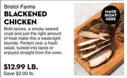 Bristol Farms Bristol Farms BLACKENED CHICKEN offer