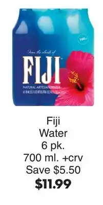 Bristol Farms Fiji Water offer