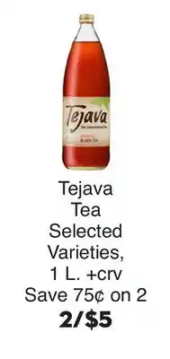 Bristol Farms Tejava Tea offer