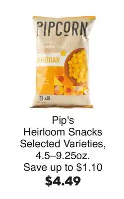 Bristol Farms Pip's Heirloom Snacks offer