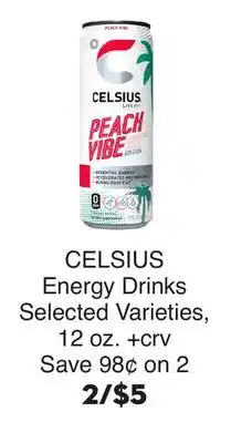 Bristol Farms CELSIUS Energy Drinks offer