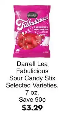 Bristol Farms Darrell Lea Fabulicious Sour Candy Stix offer