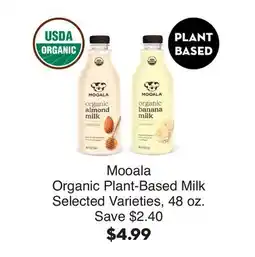 Bristol Farms Mooala Organic Plant-Based Milk offer