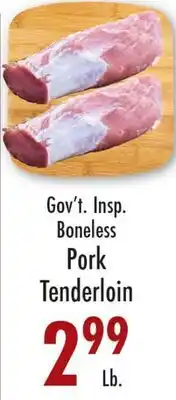 Garden Fresh Market Gov't. Insp. Boneless Pork Tenderloin offer