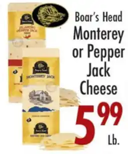 Garden Fresh Market Boar's Head Monterey or Pepper Jack Cheese offer