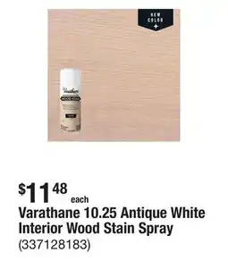 The Home Depot Varathane 10.25 Antique White Interior Wood Stain Spray offer