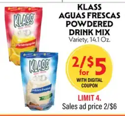 La Chiquita Food Market KLASS AGUAS FRESCAS POWDERED DRINK MIX offer
