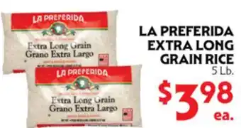 La Chiquita Food Market LA PREFERIDA EXTRA LONG GRAIN RICE offer