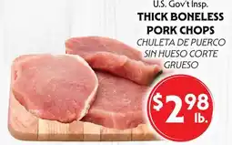 La Chiquita Food Market U.S. Gov't Insp. THICK BONELESS PORK CHOPS offer