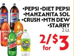 La Chiquita Food Market PEPSI • DIET PEPSI • MANZANITA SOL • CRUSH • MTN DEW • STARRY offer