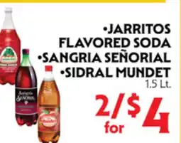 La Chiquita Food Market JARritos FLAVORED SODA • SANGRIA SEÑORIAL • SIDRAL MUNDET offer