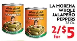 La Chiquita Food Market LA MORENA WHOLE JALAPEÑO PEPPERS offer