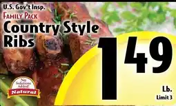 Butera U.S. Gov't Insp. Family Pack Country Style Ribs offer