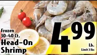 Frozen Head-On Shrimp