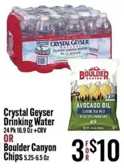 Jons International Crystal Geyser Drinking Water offer