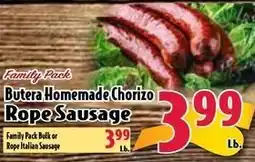 Butera Family Pack Butera Homemade Chorizo Rope Sausage offer