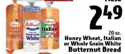 Butera Butternut Honey Wheat, Italian or Whole Grain White Bread offer
