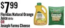 Jons International Floridas Natural Orange Juice OR Joseph Farms Cheese offer