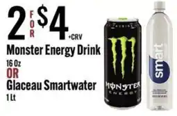 Jons International Monster Energy Drink or Glaceau Smartwater offer