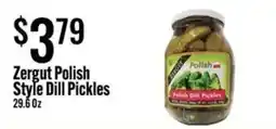 Jons International Zergut polish style dill pickles offer