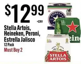 Jons International Stella Artois, Heineken, Peroni, Estrella Jalisco offer