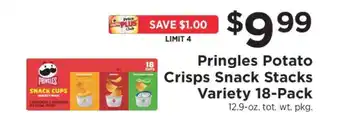 ShopRite Pringles Potato Crisps Snack Stacks Variety 18-Pack offer