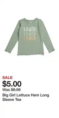TJ Maxx Big Girl Lettuce Hem Long Sleeve Tee offer