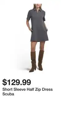 TJ Maxx Short Sleeve Half Zip Dress Scuba offer