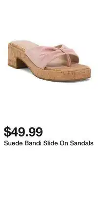 TJ Maxx Suede Bandi Slide On Sandals offer