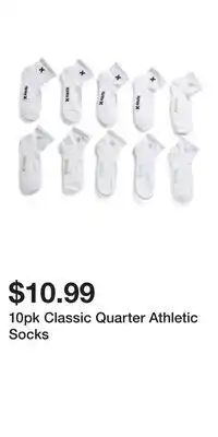 TJ Maxx 10pk Classic Quarter Athletic Socks offer