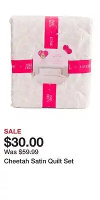 TJ Maxx Cheetah Satin Quilt Set offer