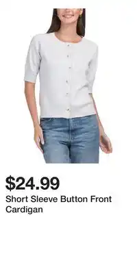 TJ Maxx Short Sleeve Button Front Cardigan offer