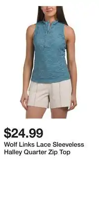 TJ Maxx Wolf Links Lace Sleeveless Halley Quarter Zip Top offer