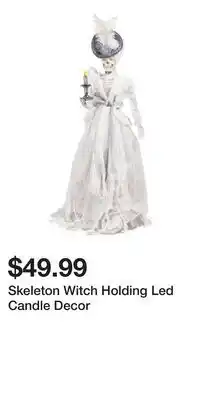 TJ Maxx Skeleton Witch Holding Led Candle Decor offer