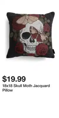 TJ Maxx 18x18 Skull Moth Jacquard Pillow offer