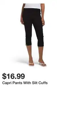 TJ Maxx Capri Pants With Slit Cuffs offer