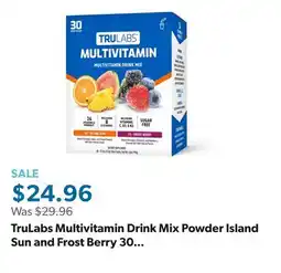 Sam's Club TruLabs Multivitamin Drink Mix Powder Island Sun and Frost Berry 30 ct offer