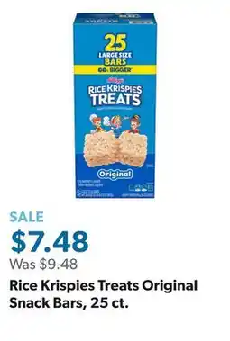 Sam's Club Rice Krispies Treats Original Snack Bars, 25 ct offer