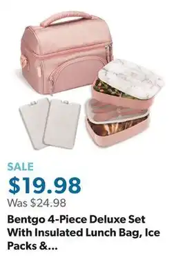 Sam's Club Bentgo 4-Piece Deluxe Set With Insulated Lunch Bag, Ice Packs & Bento Classic offer