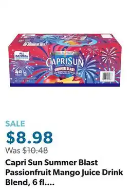 Sam's Club Capri Sun Summer Blast Passionfruit Mango Juice Drink Blend, 6 fl. oz., 40 pk offer