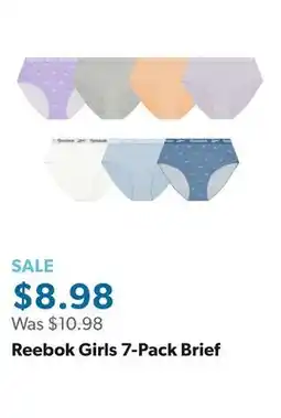 Sam's Club Reebok Girls 7-Pack Brief offer