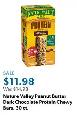 Sam's Club Nature Valley Peanut Butter Dark Chocolate Protein Chewy Bars, 30 ct offer