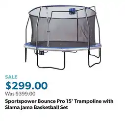 Sam's Club Sportspower Bounce Pro 15' Trampoline with Slama Jama Basketball Set offer