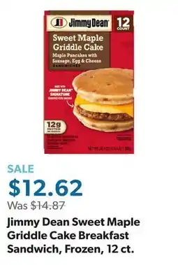 Sam's Club Jimmy Dean Sweet Maple Griddle Cake Breakfast Sandwich, Frozen, 12 ct offer