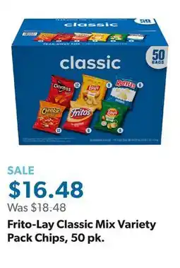 Sam's Club Frito-Lay Classic Mix Variety Pack Chips, 50 pk offer