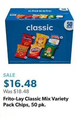 Sam's Club Frito-Lay Classic Mix Variety Pack Chips, 50 pk offer
