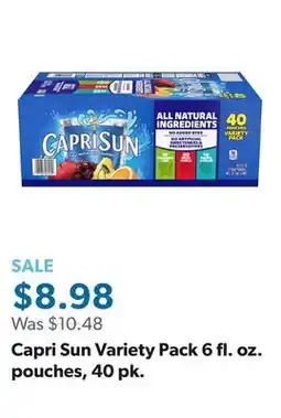 Sam's Club Capri Sun Variety Pack 6 fl. oz. pouches, 40 pk offer