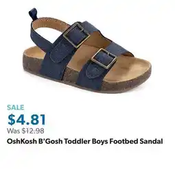 Sam's Club OshKosh B'Gosh Toddler Boys Footbed Sandal offer