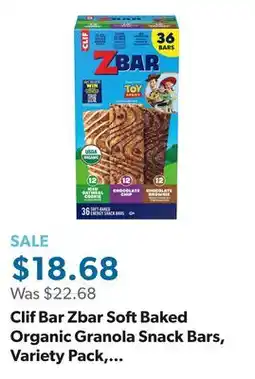 Sam's Club Clif Bar Zbar Soft Baked Organic Granola Snack Bars, Variety Pack, 36 pk offer