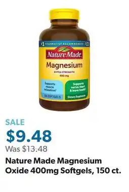 Sam's Club Nature Made Magnesium Oxide 400mg Softgels, 150 ct offer